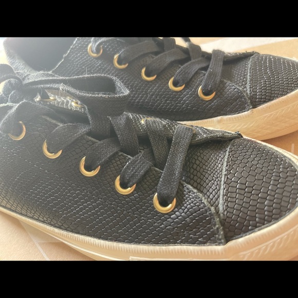 CONVERSE OX LEATHER SNAKE SKIN PRINT SNEAKERS - Picture 12 of 15